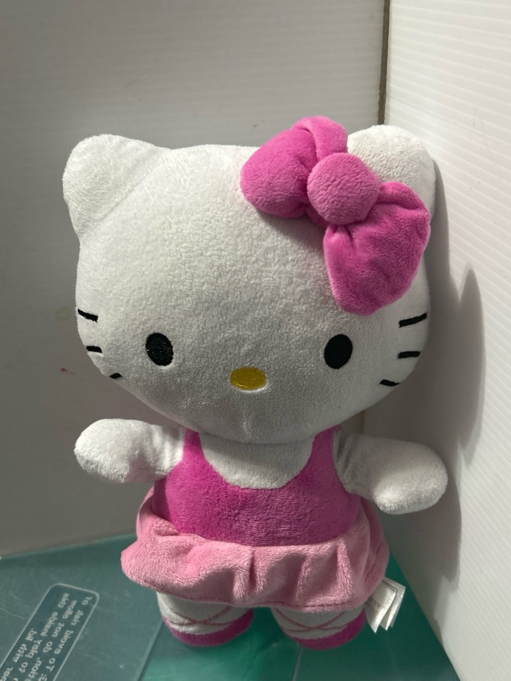 Hello Kitty White Plush with Bright Pink Dress and Bow